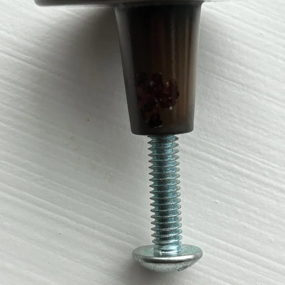 Door Cabinet Drawer Knobs Bronze Brown Metal Plastic 1 1/4